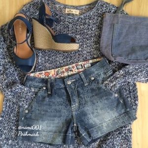 Miss Me Floral Denim Jeans Shorts NWT